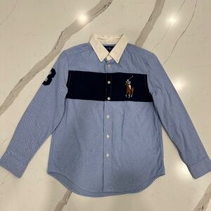 Polo Ralph Lauren Big Boys Long-Sleeve Oxford Shirt Size M (10-12)